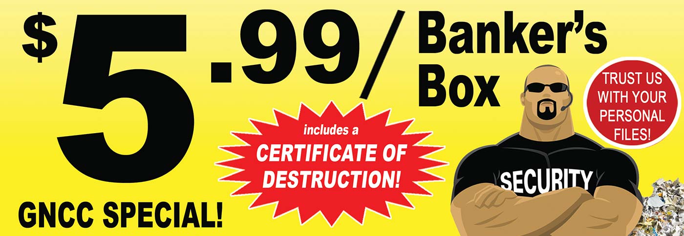 Trust Us With Your Personal Files - Includes a Certificate of Destruction